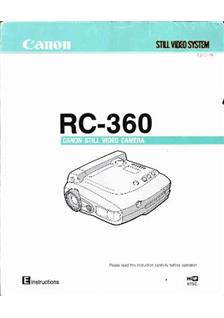 Canon RC 360 manual